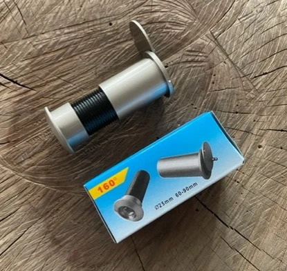 Uzun Kapı Dürbünü Çelik Kapı Dürbünü 9 cm 25 mm Gri Renk