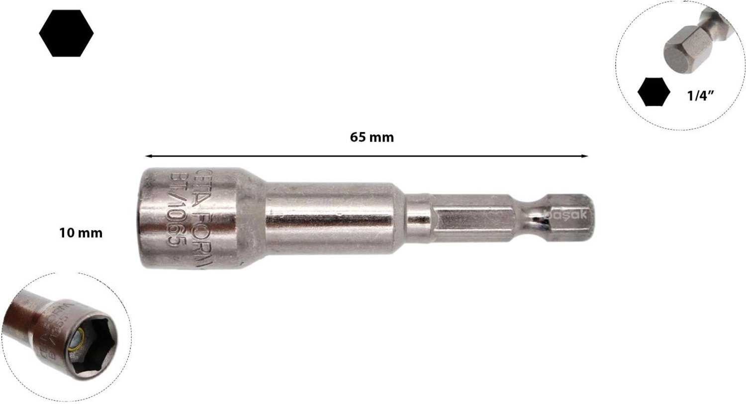 10 x 65MM Manyetik Lokma BT/1065