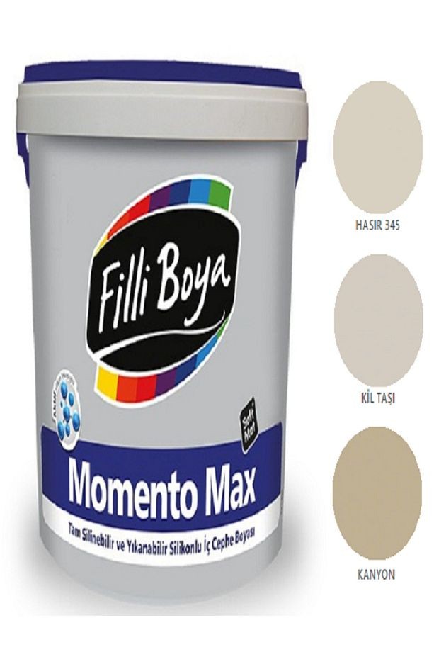 Momento Max Tam Silinebilir Yıkanabilir Silikonlu Mat Boya 1,25lt (kil Taşı)