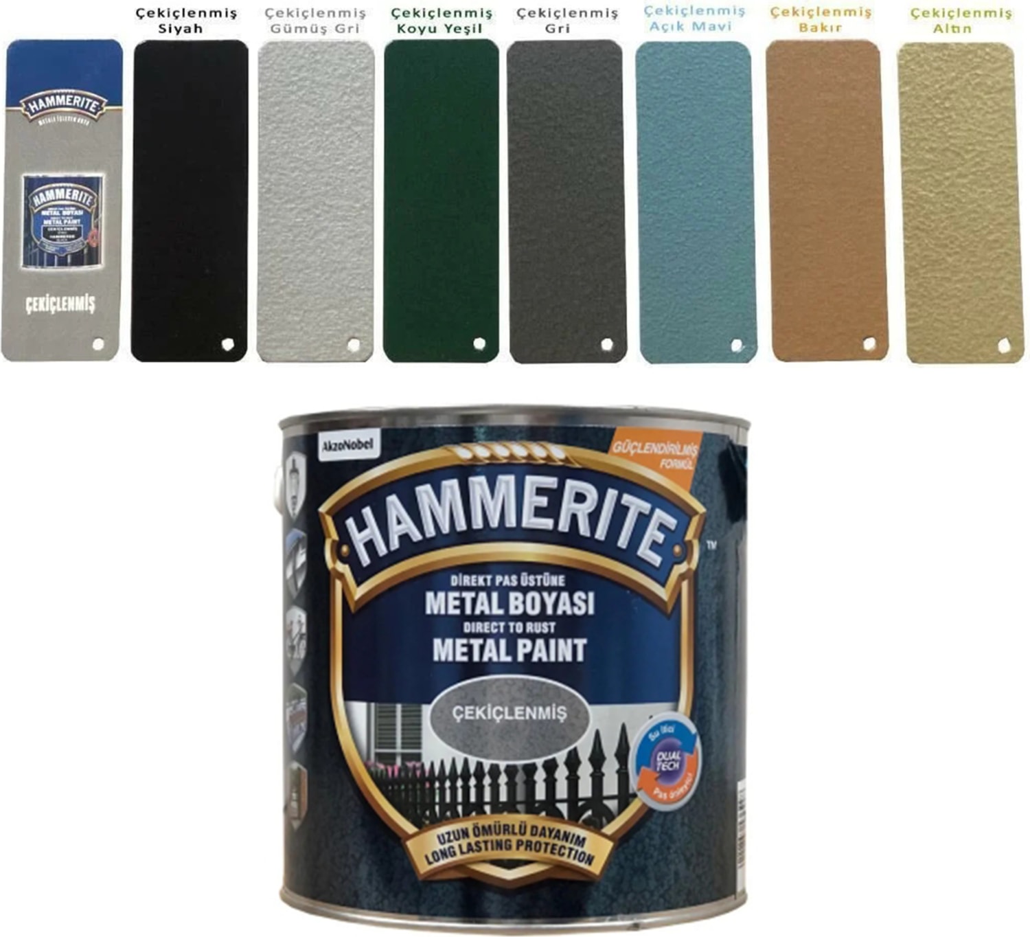 Hammerite Çekiçlenmiş Tip Metal Boyaları 0.75 Lt