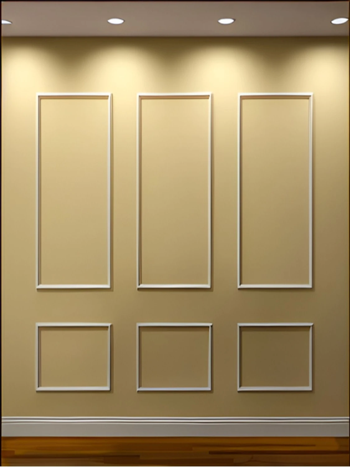 Dekoratif Boyanabilir Poliüretan Duvar Çıtası - 6' Lı Hazır Kesim Çerçeve Seti-Duvar Süsü