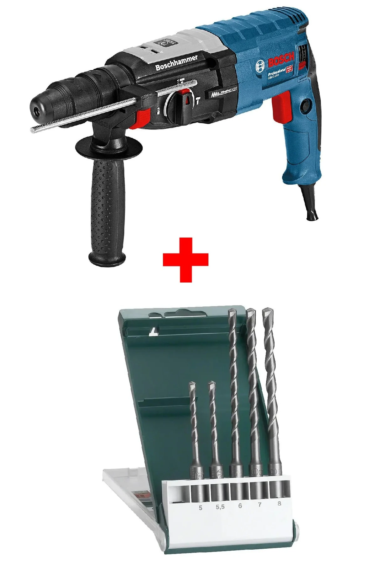Gbh 2-28 Sds Plus Kırıcı Delici Matkap 800 Watt + Sds Plus Kırıcı Delici Matkap Ucu Seti