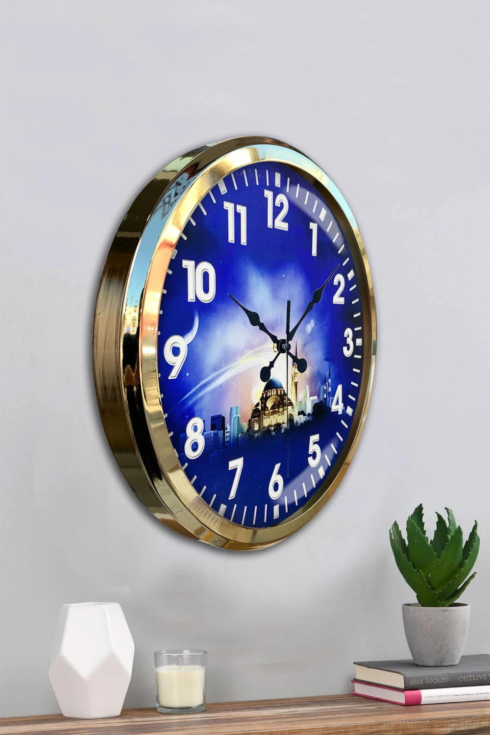 52 cm Gold Metal Islam Duvar Saati