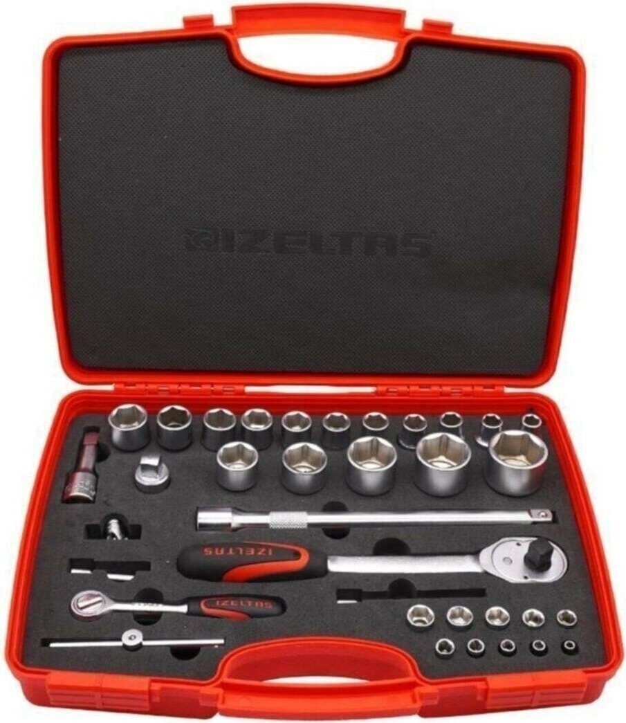 Izeltaş 1/2-1/4" Altı Köşe Lokma Takımı 35 Parça