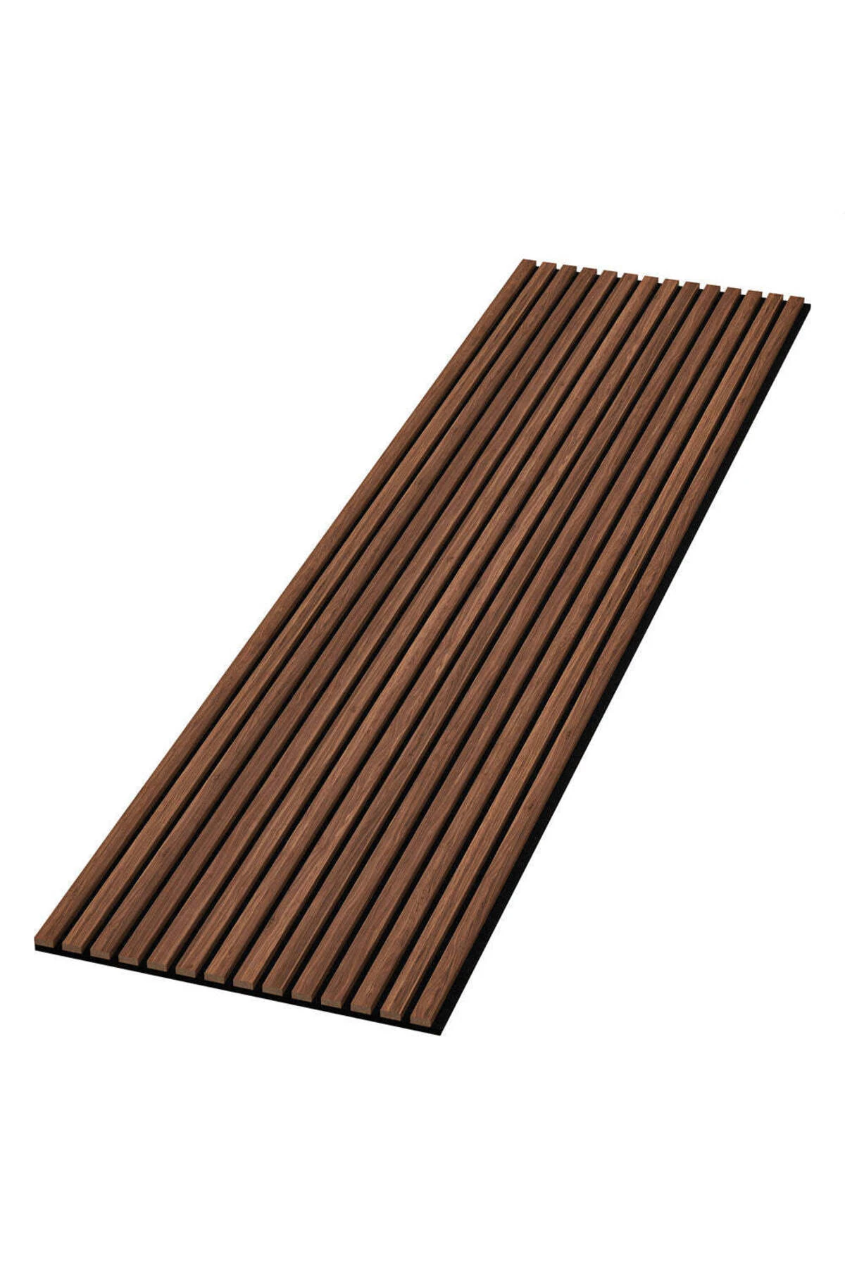 60x275 Cm Ceviz Plus Akustik Duvar Paneli / Mdf /4 Mm Keçe/ 8mm Çıta