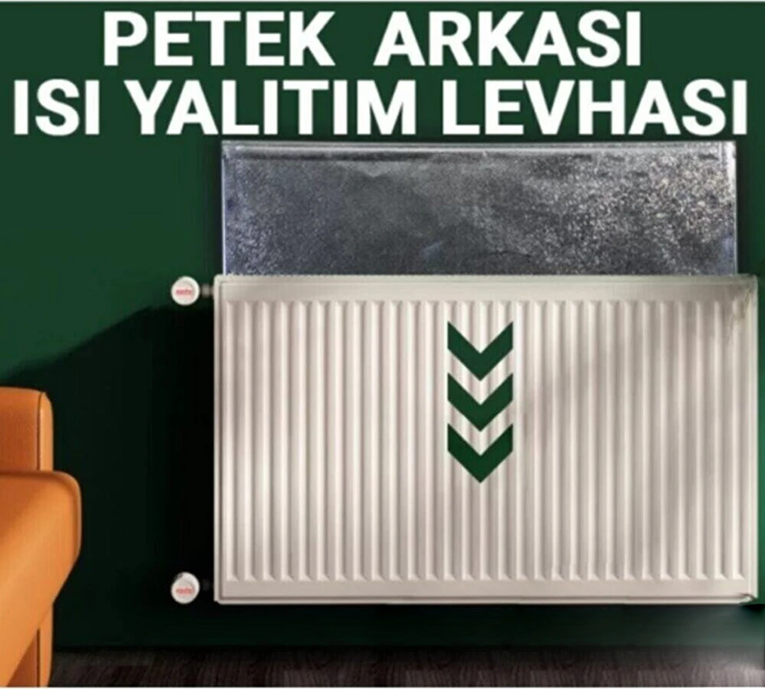 Petek Arkası Yalıtım Levhası Radyatör Peteği Izolasyon Ev Isı Tasarruf Kalorifer Arkalığı Yalıtımı Plaka Ses Önleyici