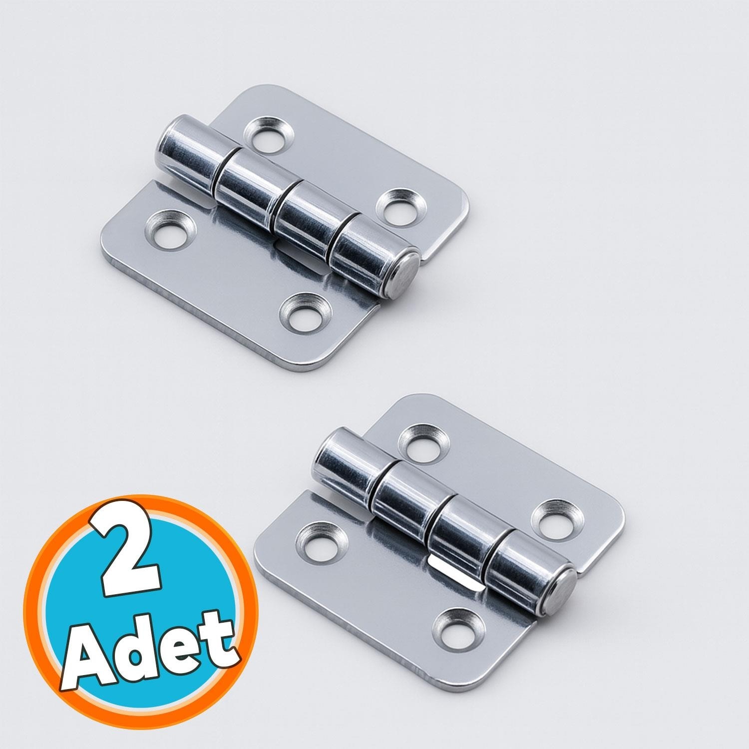 Metal Yaprak Menteşe 2 Adet Gümüş 50X50 mm Dayanıklı Kapi Pencere Dolap Mobilya Menteşe Modeli
