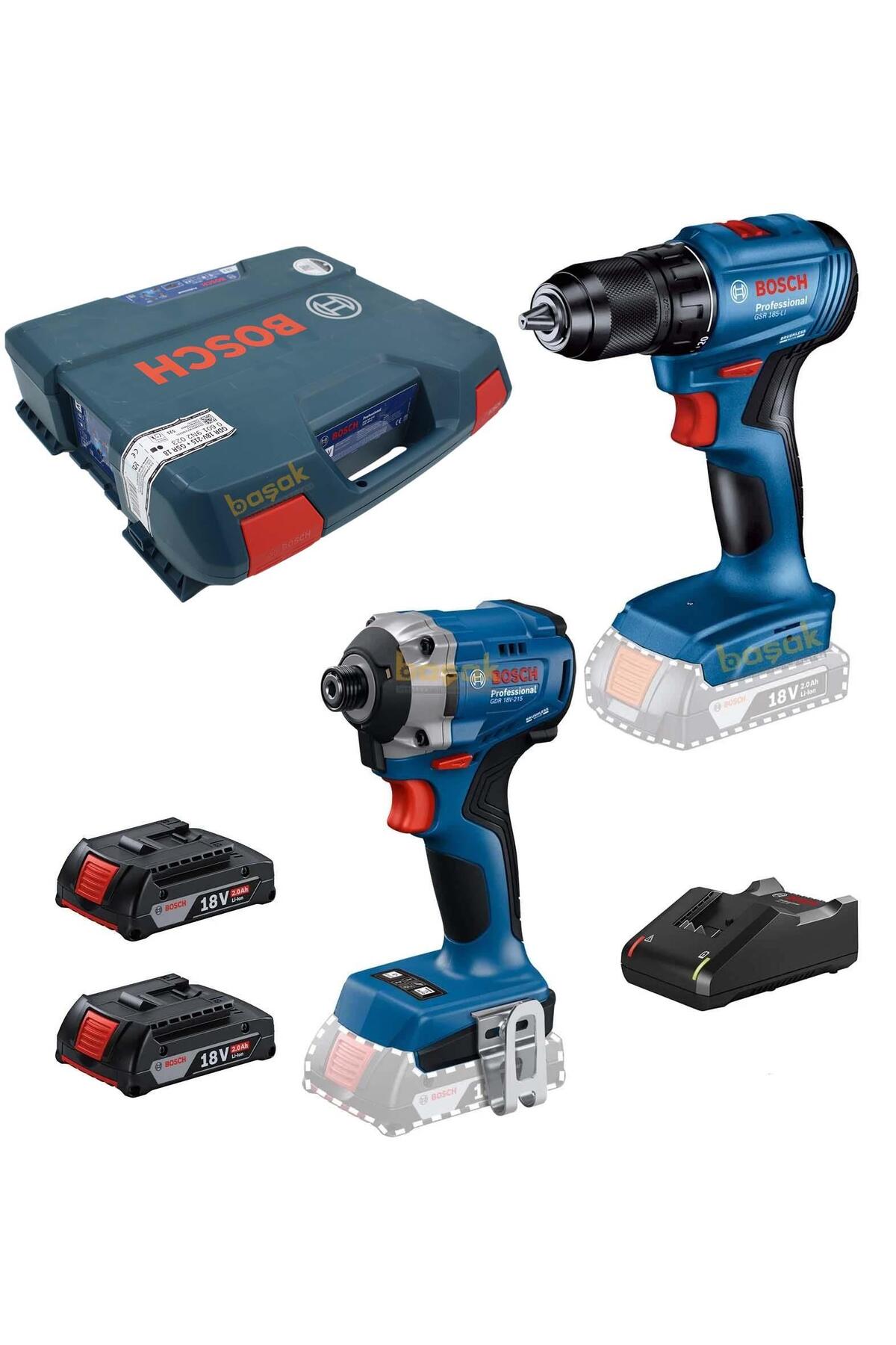 BOSCH 2'li Akülü Set GDR 18V-215+GSR 185-LI 2x2 Ah 06019N2023