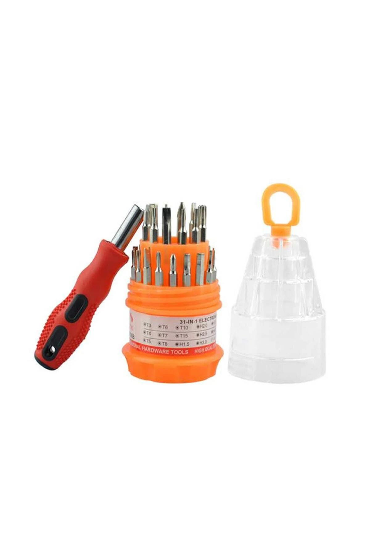 31 Parça Üniversal Çok Amaçlı Tornavida Seti Test Tamirat Çelik