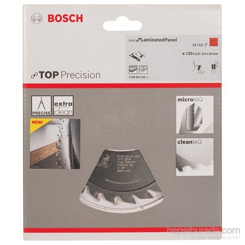BOSCH - Best Serisi Hassas Kesim Lamine Panel İçin Ön Çizme Bıçağı - 120 X 20 X 2,8-3,6 Mm, 12+12 Diş