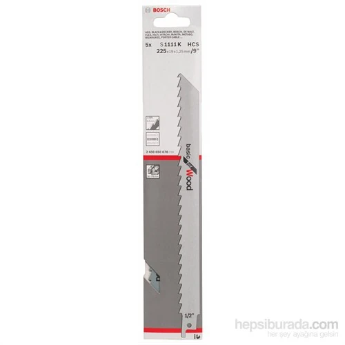 - Basic Serisi Ahşap İçin Tilki Kuyruğu Bıçağı S 1111 K - 5'Li Paket