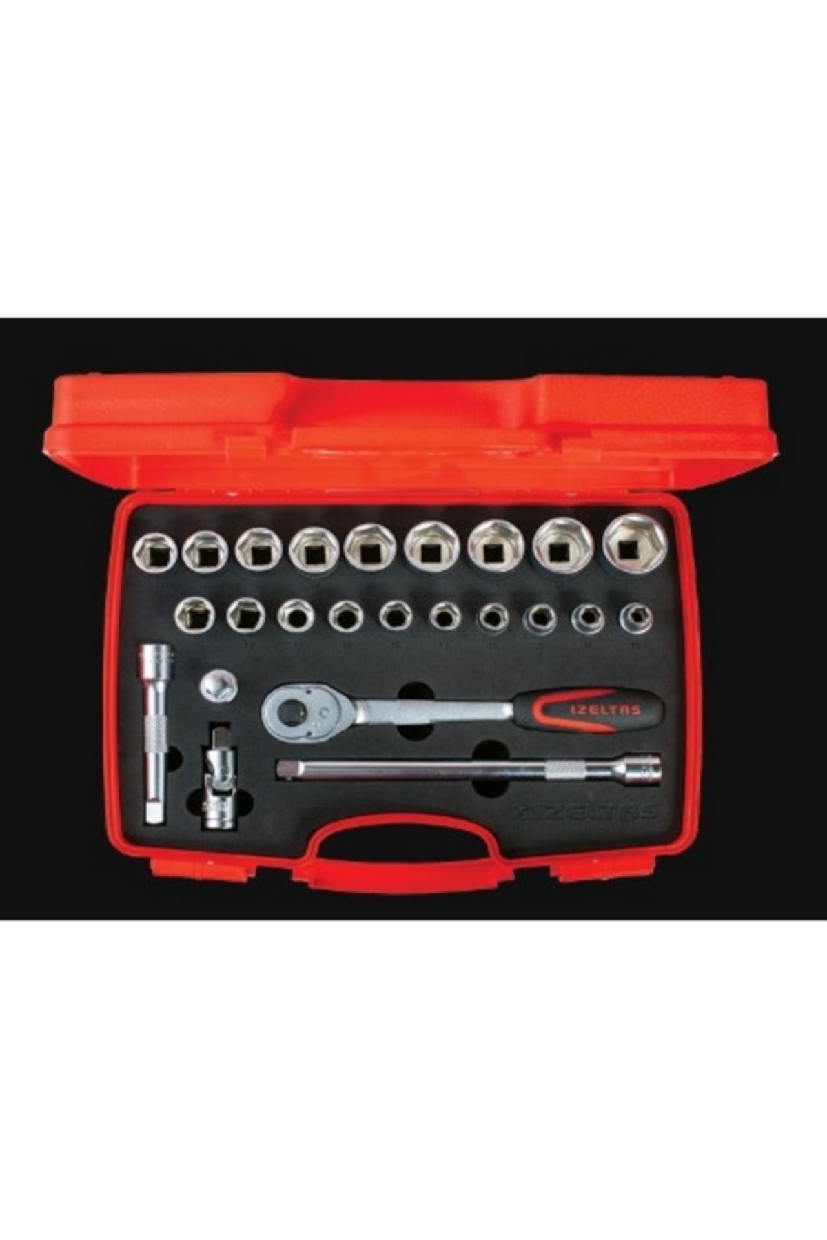 İZELTAŞ 1/2” Altı Köşe Lokma Anahtar Takımı 24 Parça (1113002024)