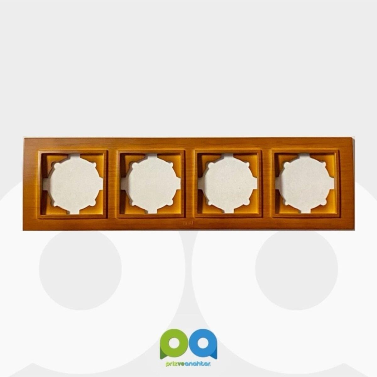 Zena Priz Anahtar Çerçevesi Dörtlü Ahşap Yeni Kiraz