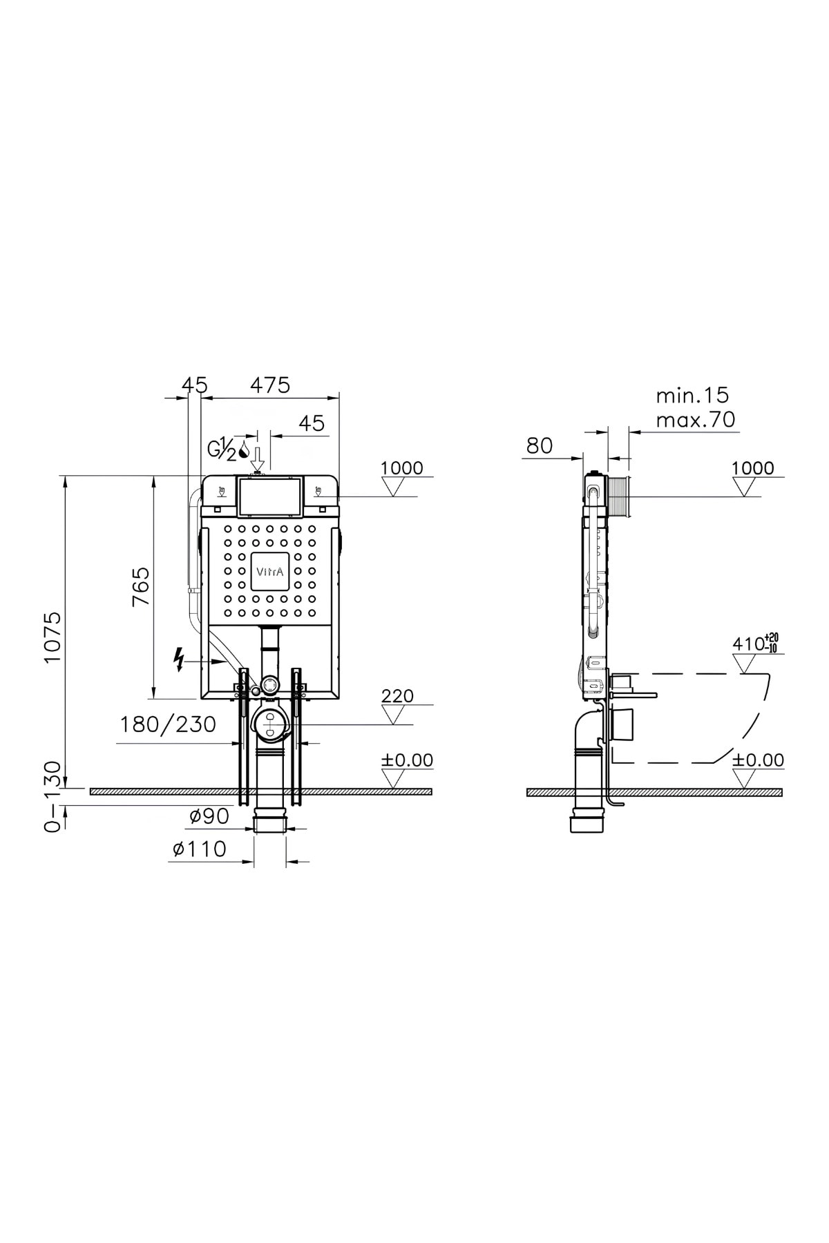 Gömme Rezervuar Seti 8 Cm,800-1868,740-0680,A41461
