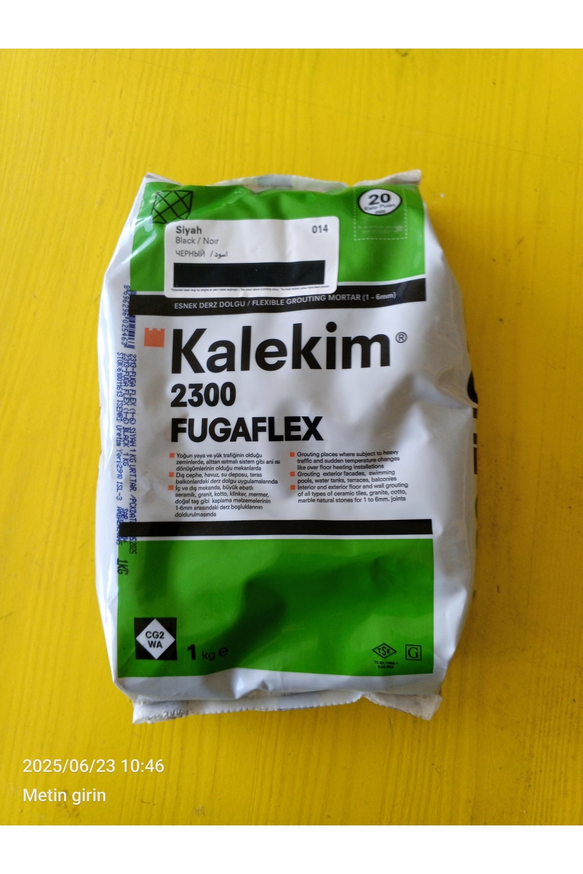 KALEKİM siyah derz dolgu
