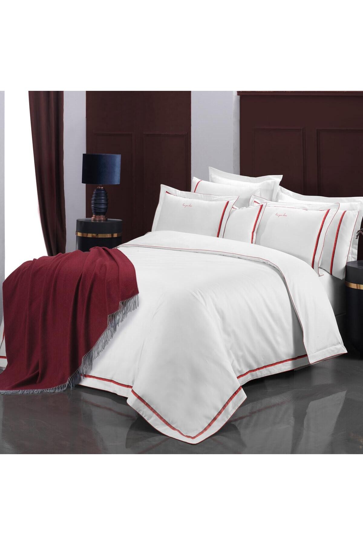 Odeo Saten Nevresim Takımı King Size , .Beyaz
