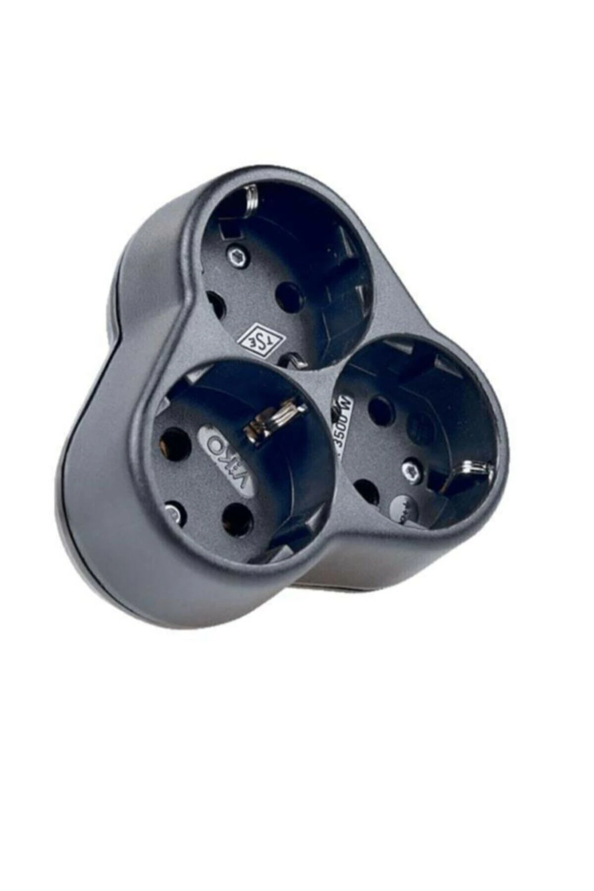 Siyah =Beyaz Yonca Üçlü Topraklı Fiş Priz