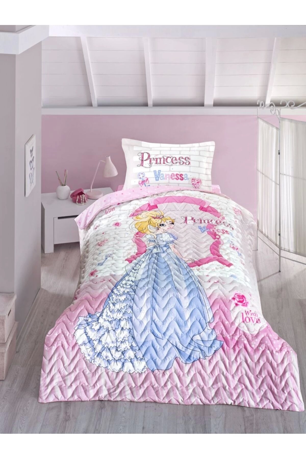 Pembe Her mevsim Set Tek Kişilik