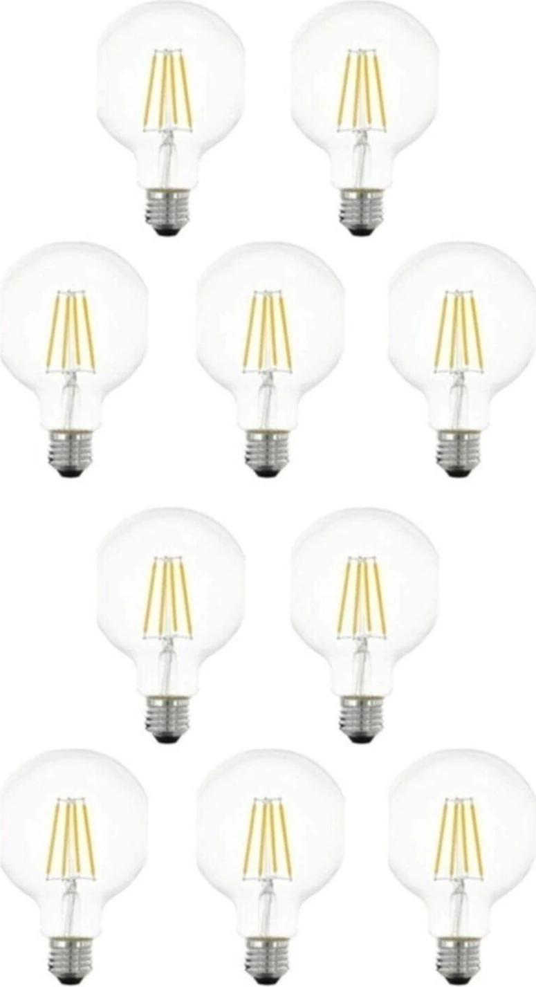 Beyaz LED Rustik Dekoratif Ampul Vintage Aydınlatma 4W 10'lu Paket 6500K