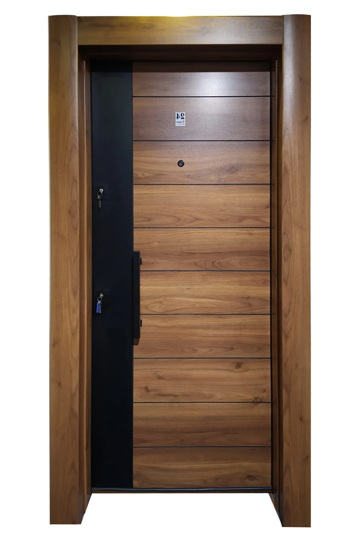 Celik Kapi Tırnaklı Sistem Çelik Kapı, Ahşap Kaplama Daire Kapısı, Çelik Kapı Sağ Açılım