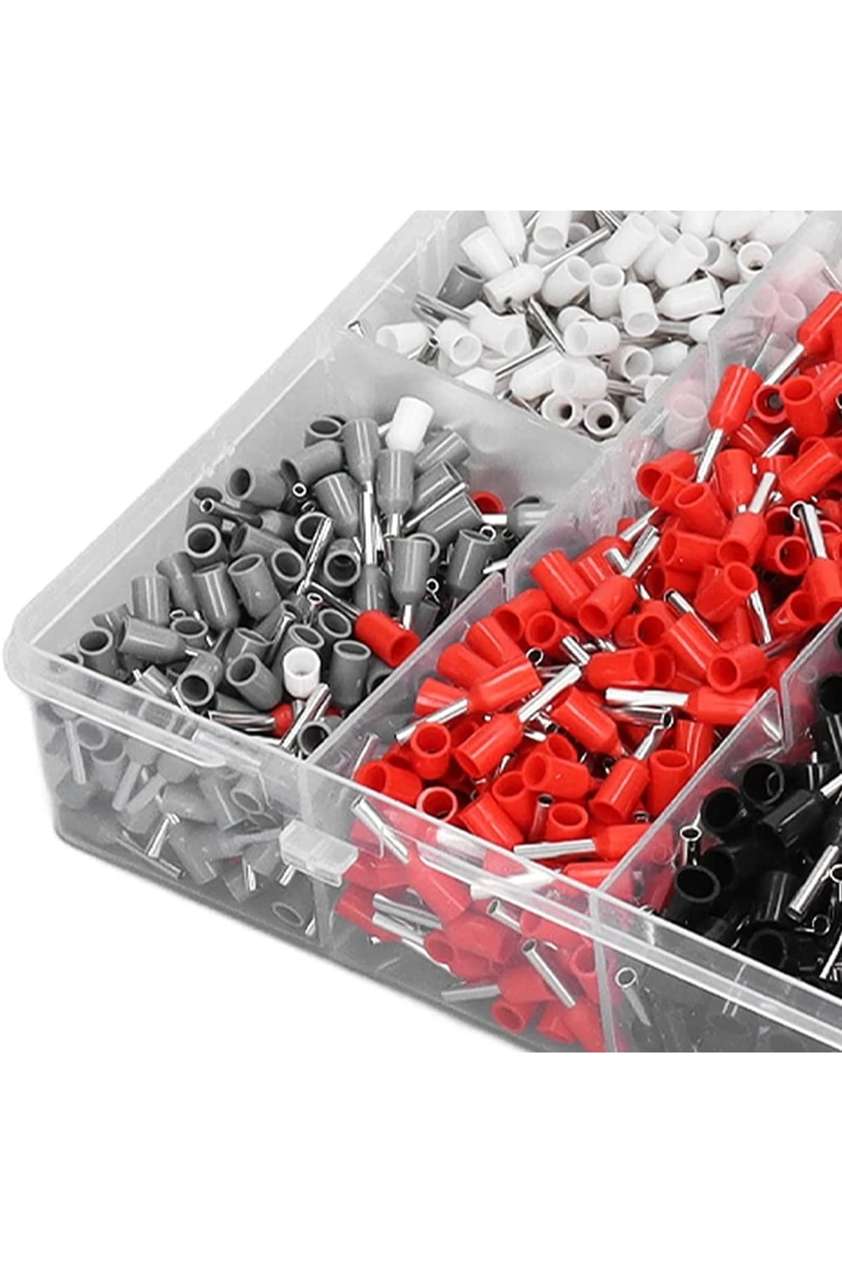 Kablo Yüksük Sıkma Pensesi + + 1200 Adet Izoleli Kablo Yüksük Seti