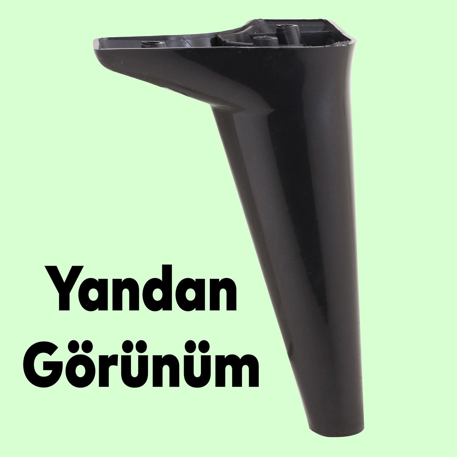 Aspen Lüks Mobilya Kanepe Koltuk Tv Ünitesi Baza Yükseltici Ayağı Ayakları 18 Cm Siyah Ayak
