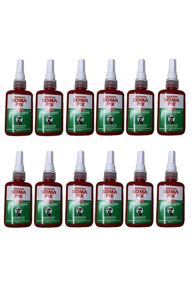 12 Adet  50 ml Civata Diş Sabitleyici Yüksek Mukavemetli Sökülemez S070