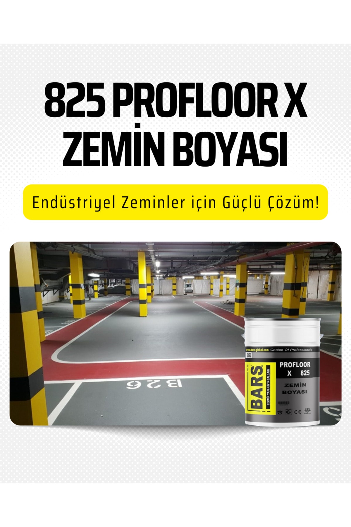 Zemin Boyası, Iç Dış Mekan Uygun, Yüksek Aşınma Direnci, Geniş Renk Seçeneği - Ral:7040