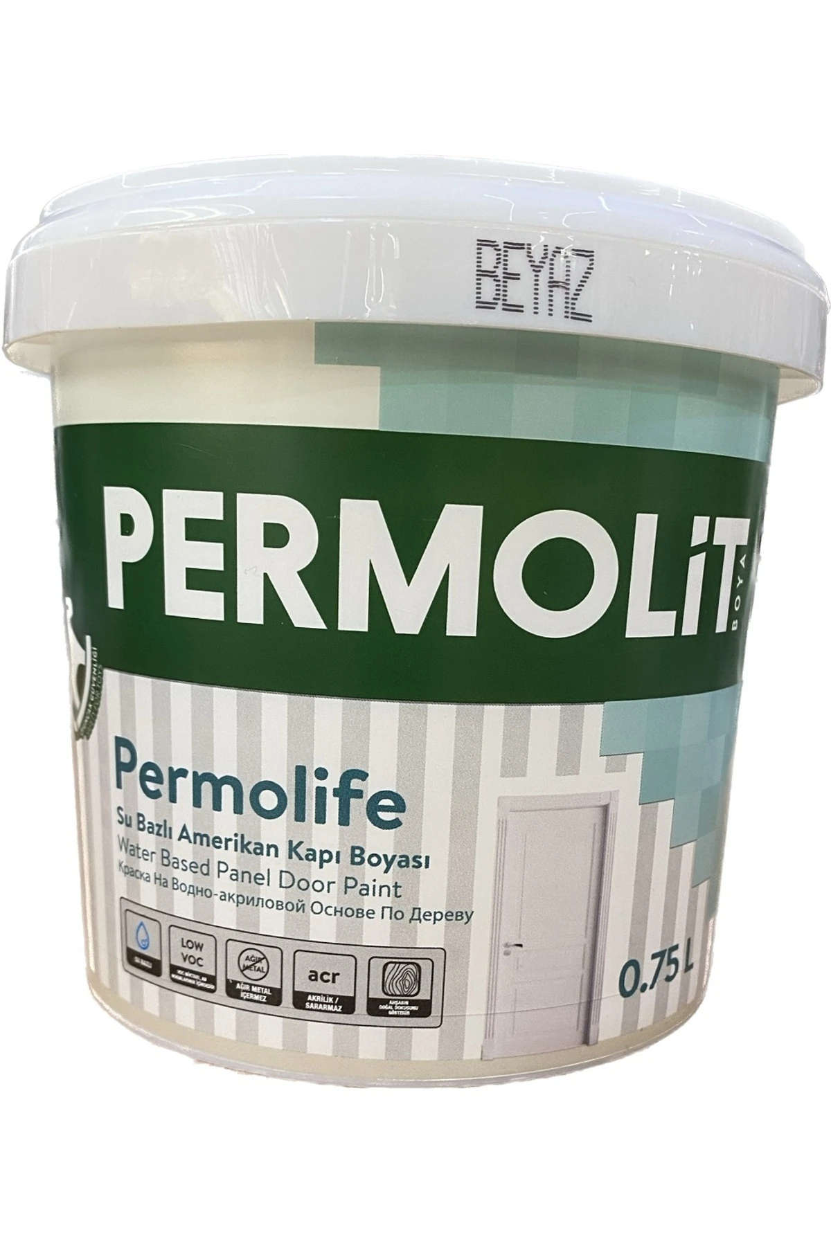 Permolife Su Bazlı Amerikan Panel Kapı Boyası - Beyaz