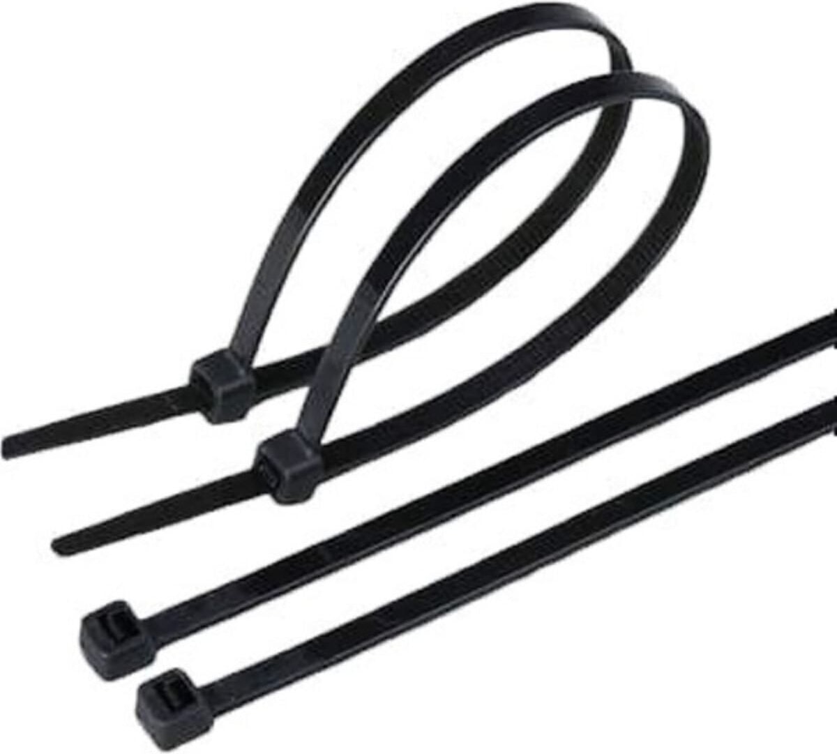 4.8 x 400 Kablo Bağı Plastik Cırt Kelepçe Siyah 100 Adet