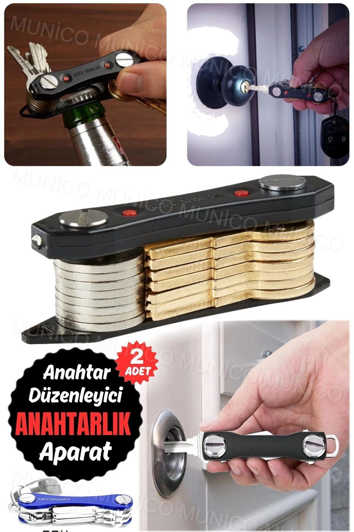 2 Adet Akıllı Anahtarlık Clever Key – Anahtarlarınızı Tek Noktada Toplayın ve Pratik Kullanımı