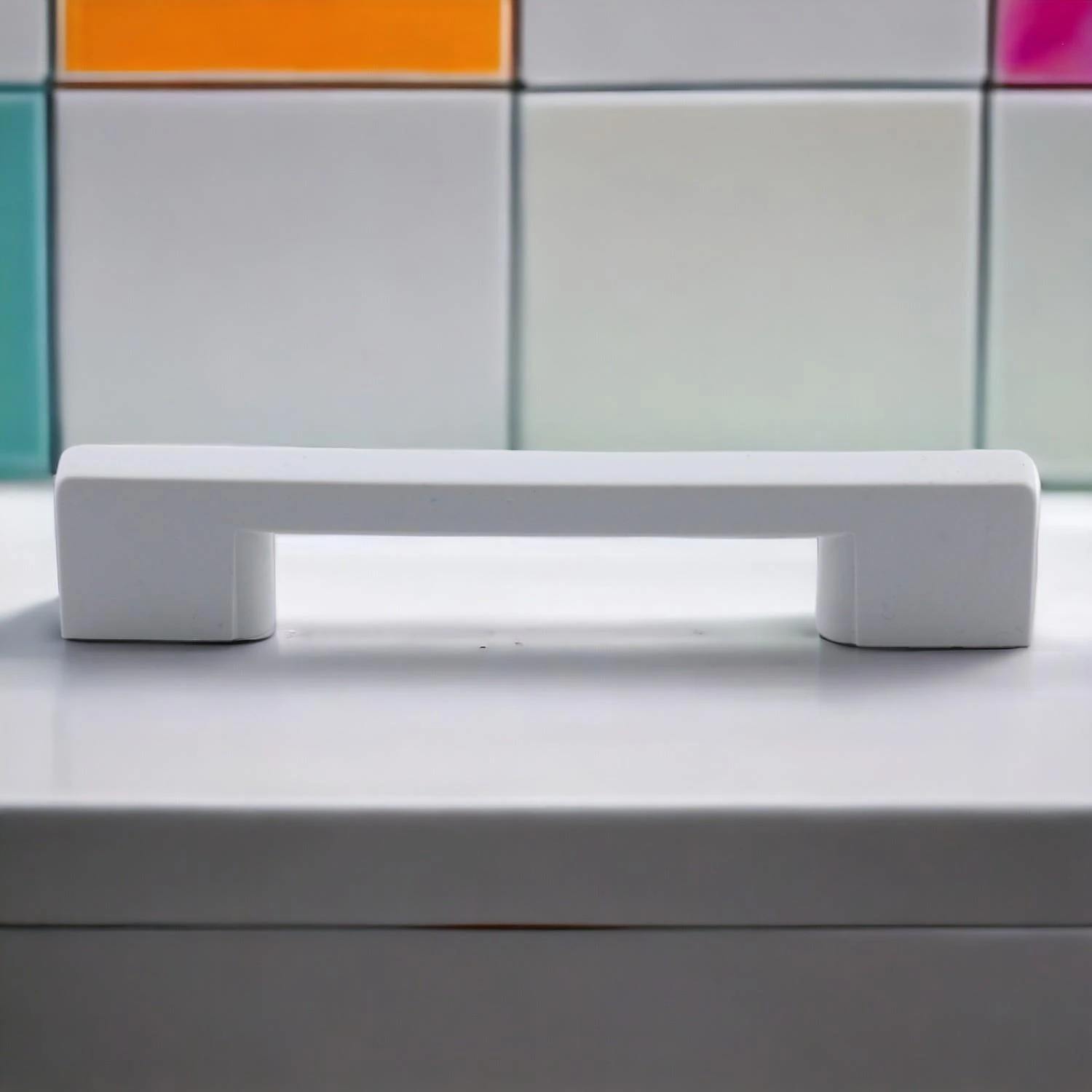 10 Adet Plastik Köprü Mobilya Mutfak Çekmece Dolabı Dolap Kapak Beyaz Kulbu Kulpu Kulpları 128 mm