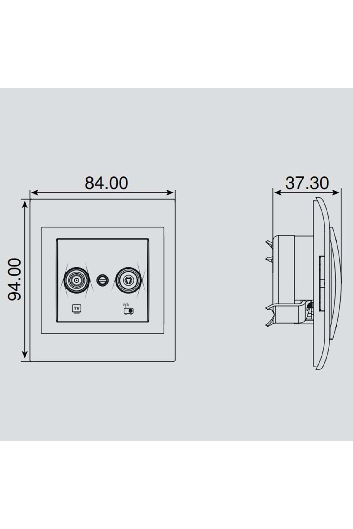 Viko Panasonic Thea Blu Tv Sat Uydu Prizi Geçişli 8db Mekanizma Wbtm04625nc-tr