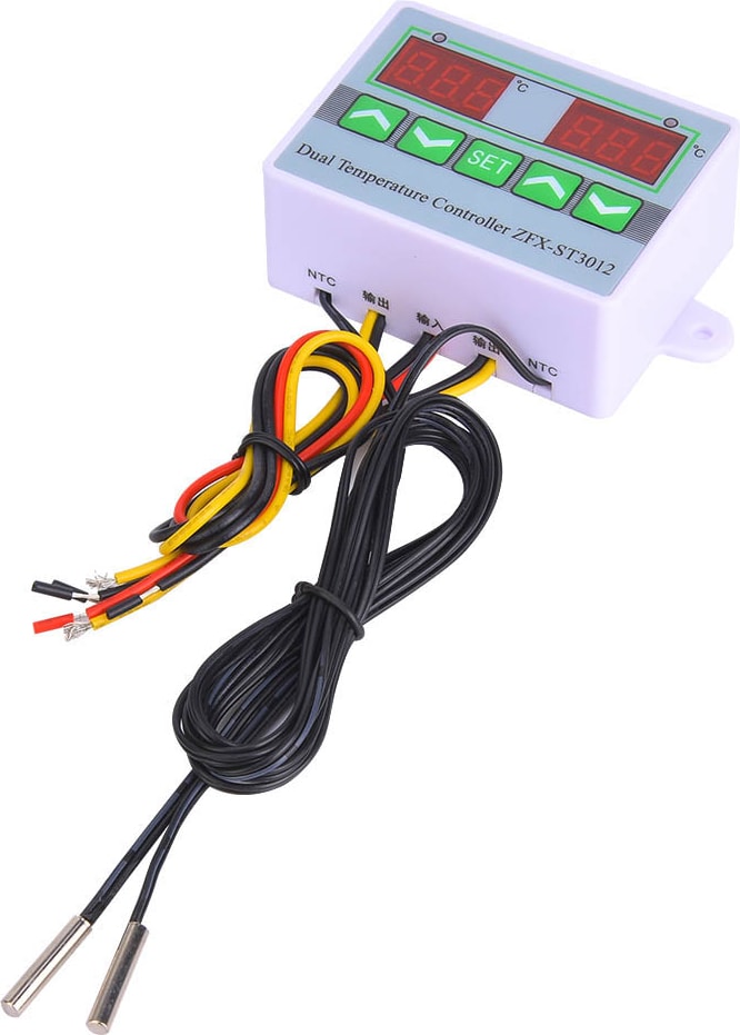 ST3012 Sıcaklık Kontrol Cihazı Akıllı Dijital Ekranlı Çift Kanallı Sıcaklık Kontrol ANAHTARIDC12V (Yurt Dışından)