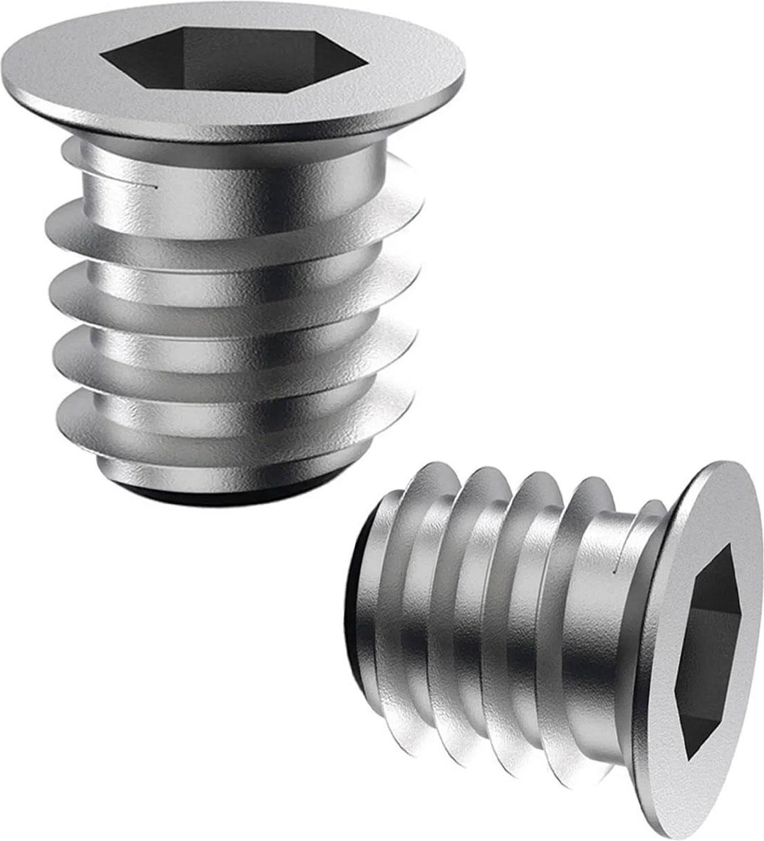 Metal Düz Dişli Dübel Ahşap Dübeli M6 8X13 Diş Çinko Mobilya Bağlantı Ünite Birleştirme (25 Adet)