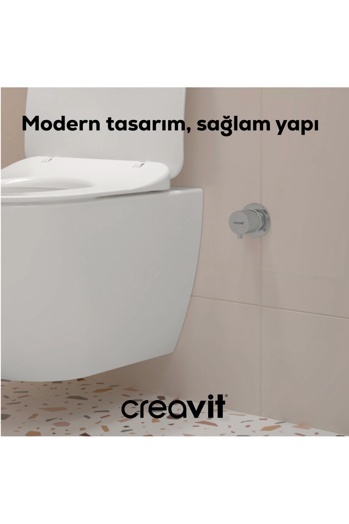 Terra Asma Klozet + Termoplast Kapak + Gri Kumanda Paneli + Gömme Rezervuar + Ara Kesme Valfi Set