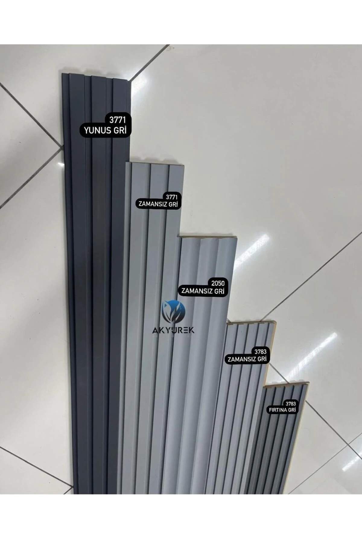 Akyürek Lb 3771 Supramat Yunus Gri Dekor Profil Duvar Kaplama Panel Lambri