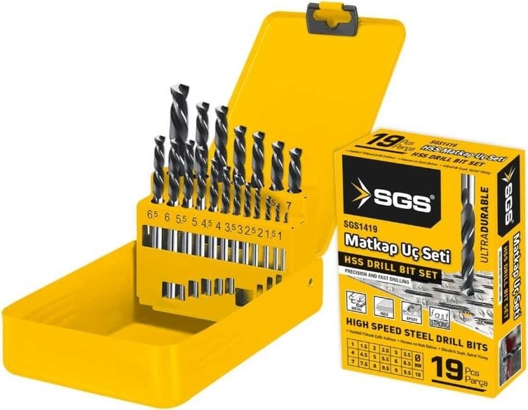 SGS 19 Parça Hss Matkap Ucu Seti
