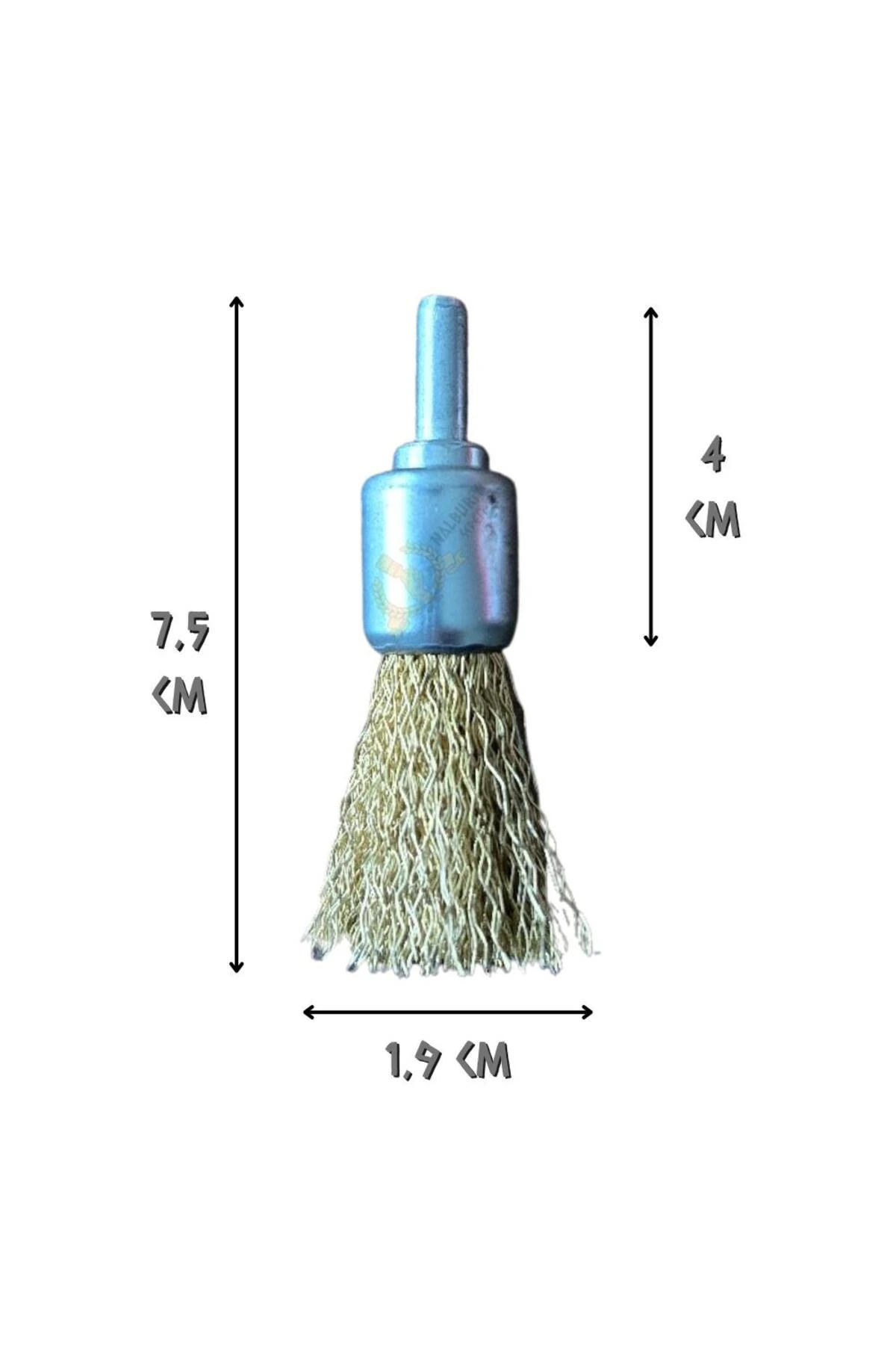 Pimli Çelik Tel Fırça - Saçaklı Kalem - 19 mm. - 1 Adet