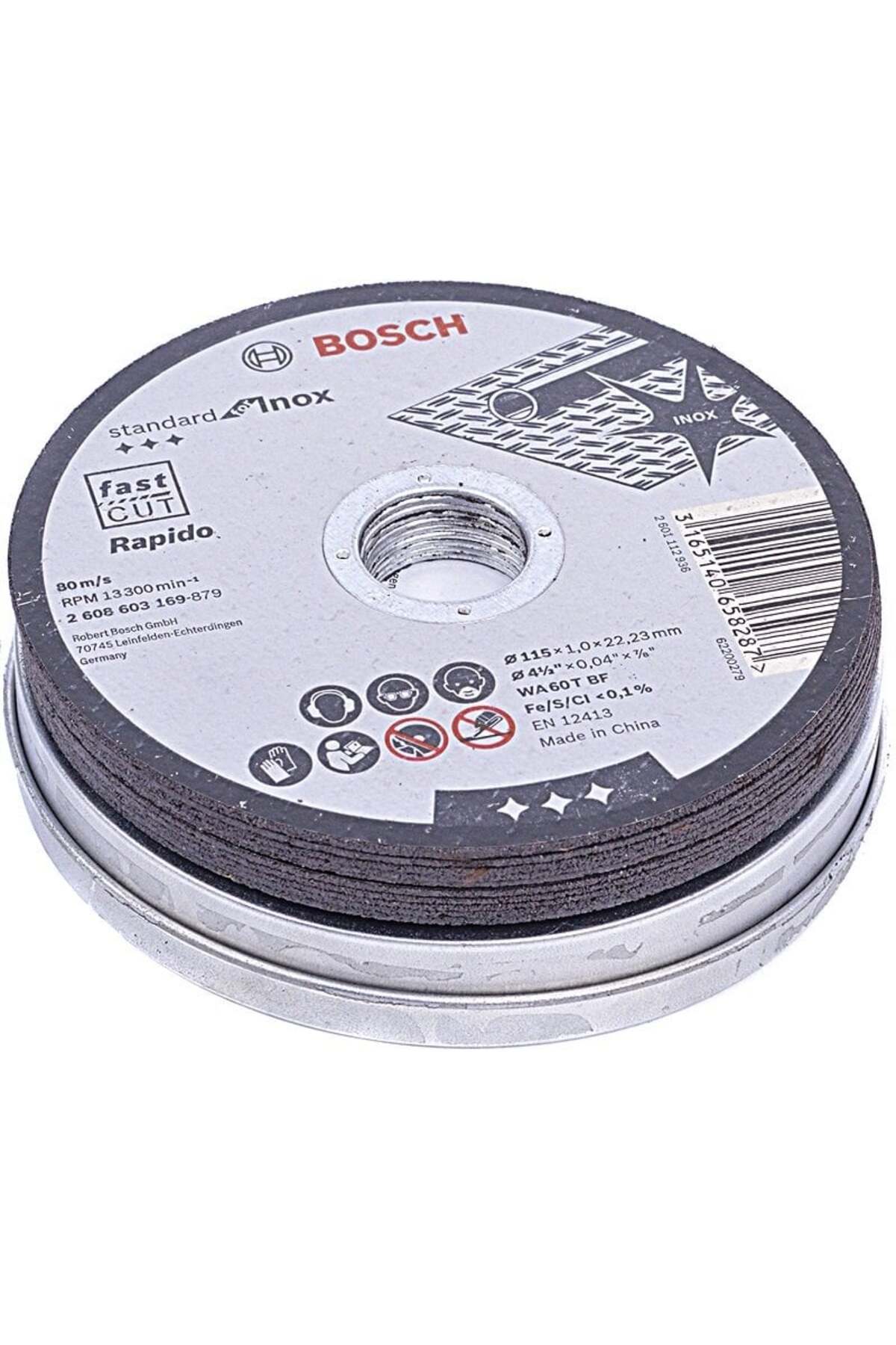 Kesme Diski Inox 115x1mm Metal 10 Adet
