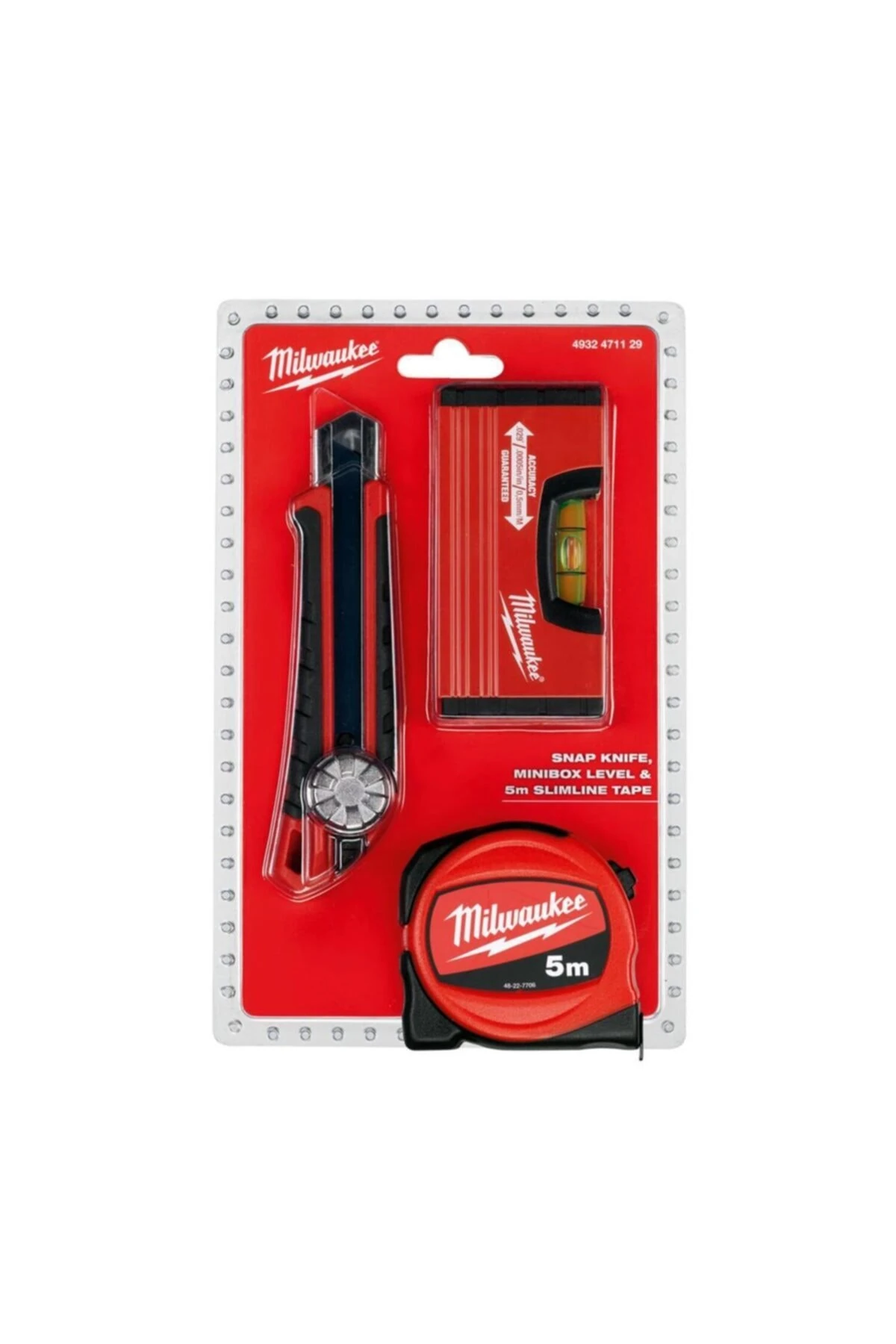 Ağır Hizmet Tipi 3 Lü Set Maket Bıçağı, Metre ve Su Terazisi T4932471129