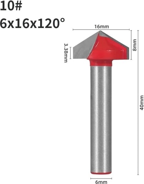 6X16X120 Yusun 3D V Tipi Planya Kesici Bit Yönlendirici Bit Cnc Katı Karbür Kesiciler Ağaç Işleme Freze Kesicisi Ahşap Bit Yüz Mill (Yurt Dışından)