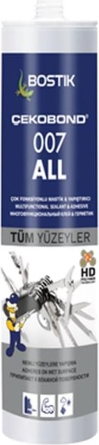 BOSTİK All 007 Mastik Silikon Gri 290 ml Tüm Yüzeylere Yapıştırma ve İzolasyon