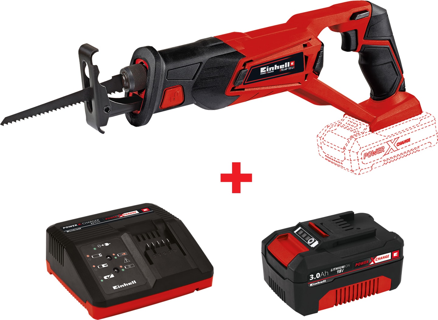 Akülü Kılıç Testere Te-Ap 18 Li Kit + 18V 3 Ah Starter-Kit(4326300-1)