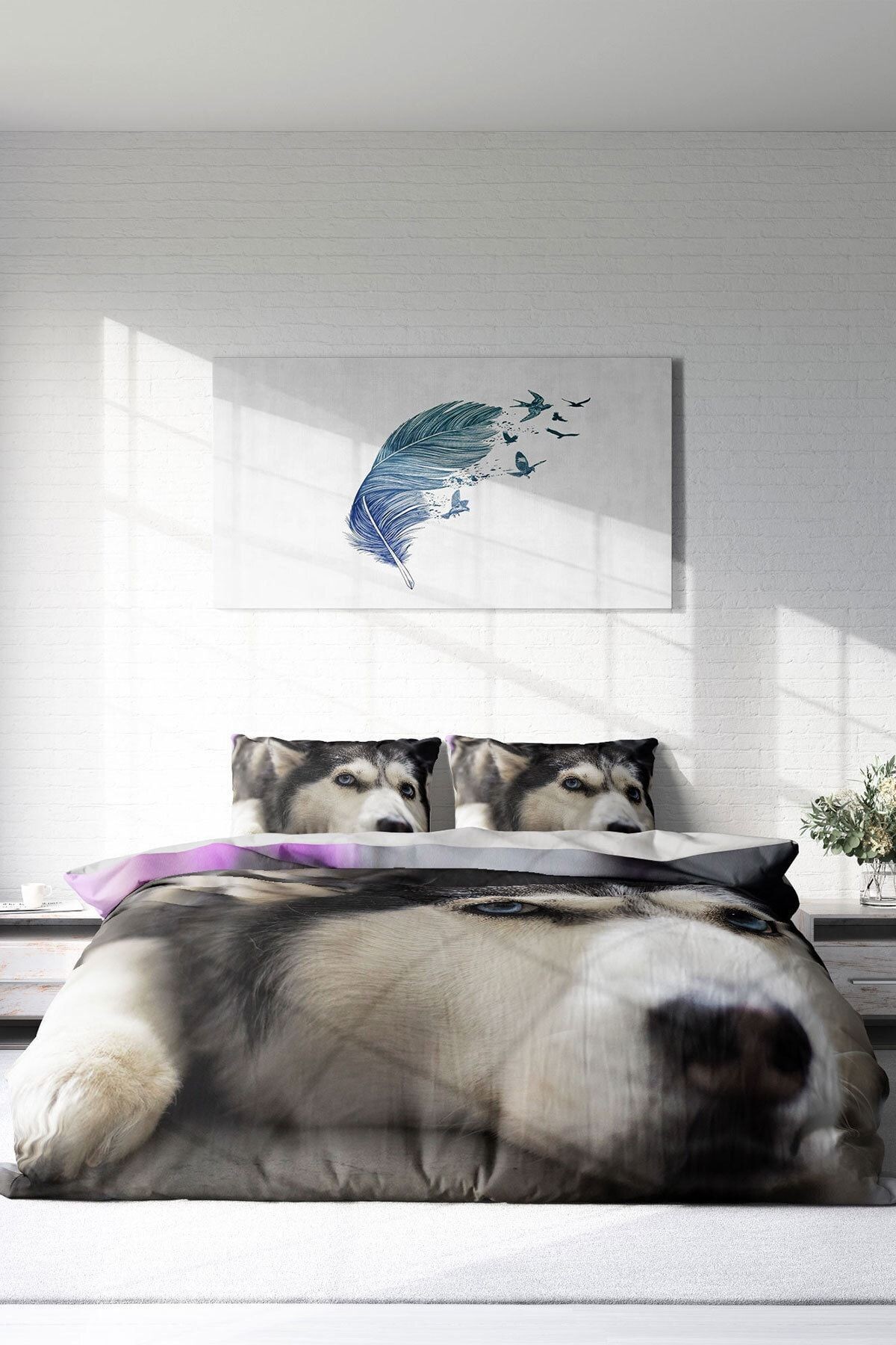 Husky 3d Çift Kişilik Nevresim Takımı