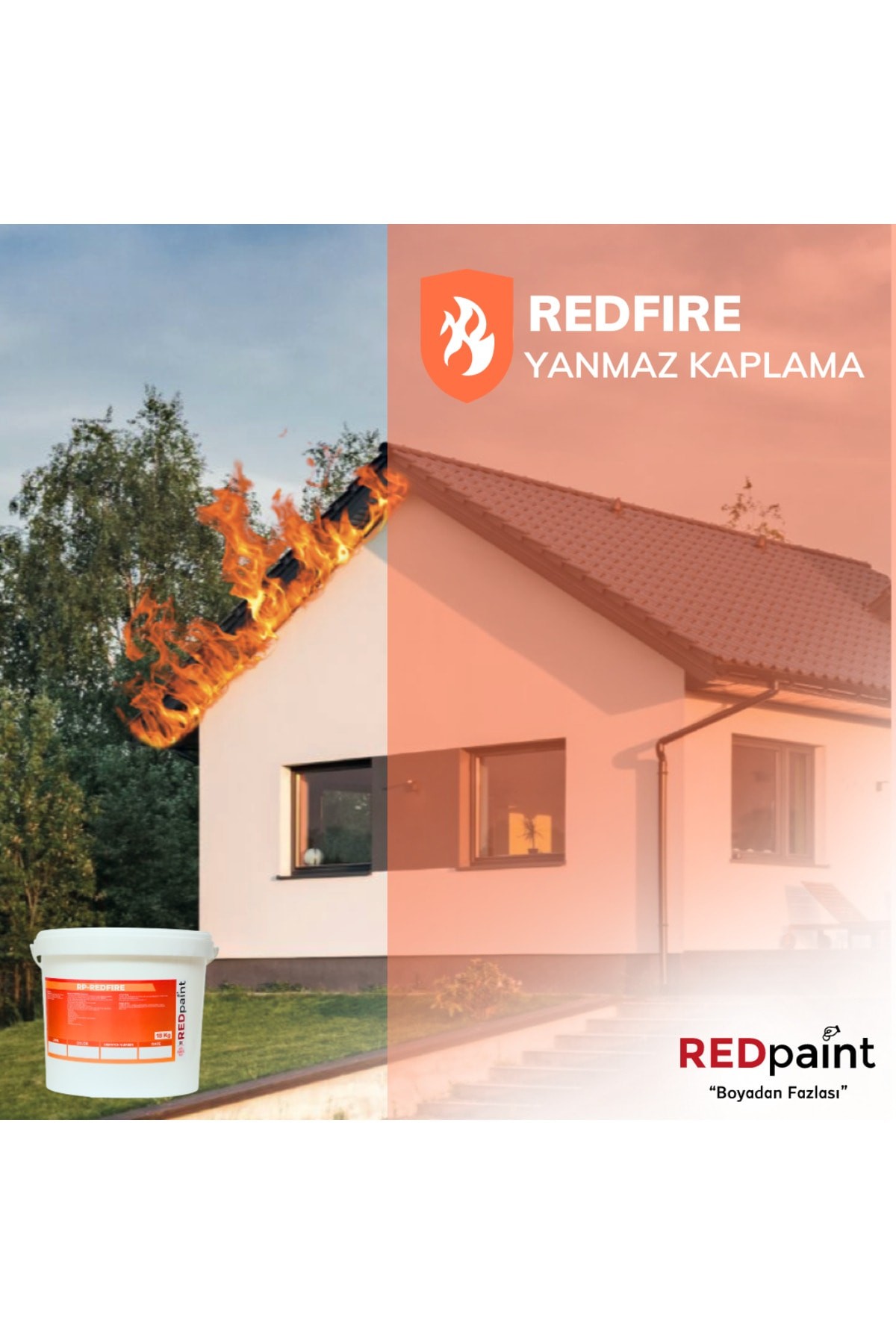 REDFIRE ( Yanmaz Boya ) Su bazlı Yanmaz Boya 18kg