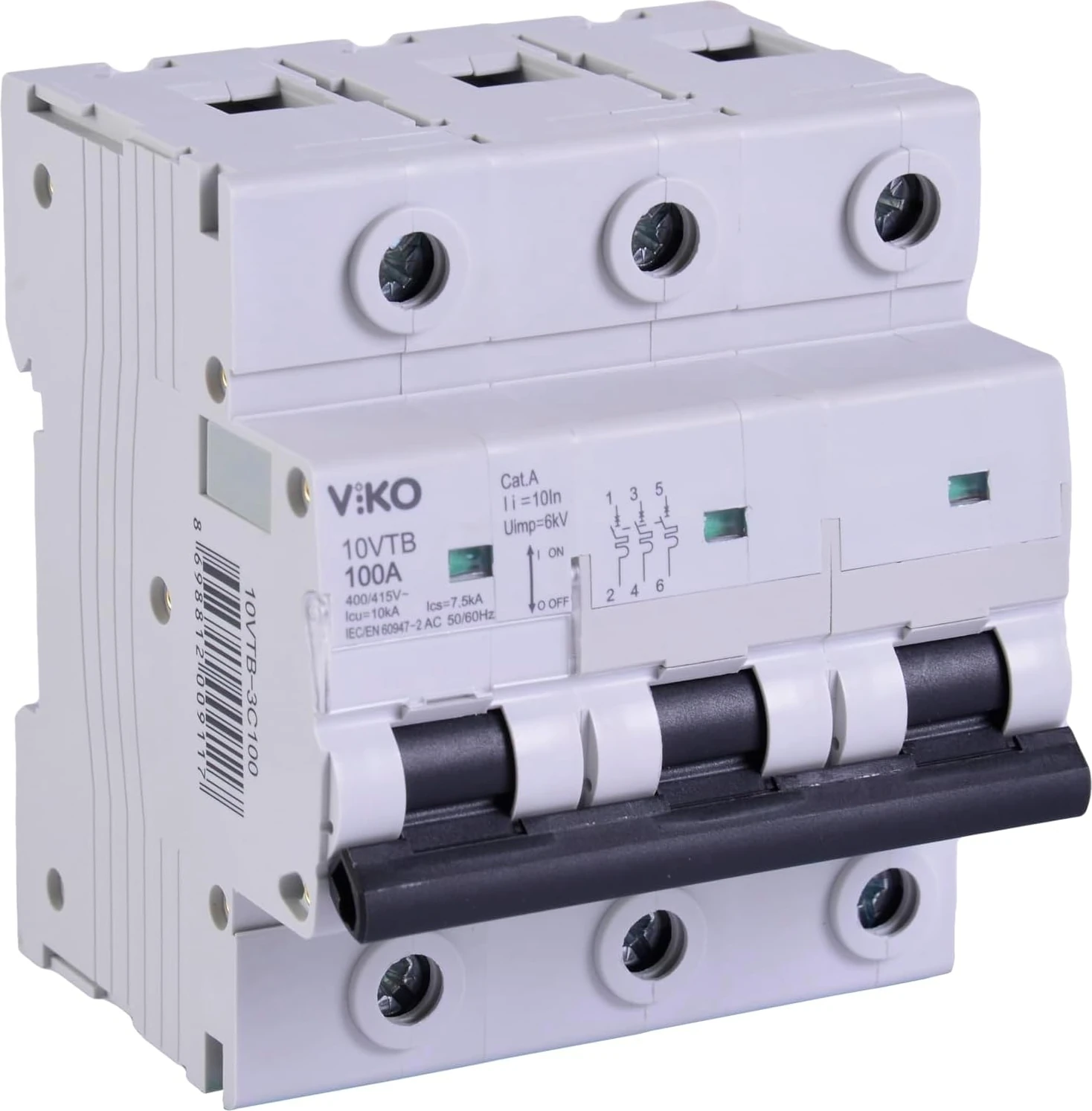 10VTB-3C100 Otomatik Sigorta 10KA C Tipi 3 KUTUP100A