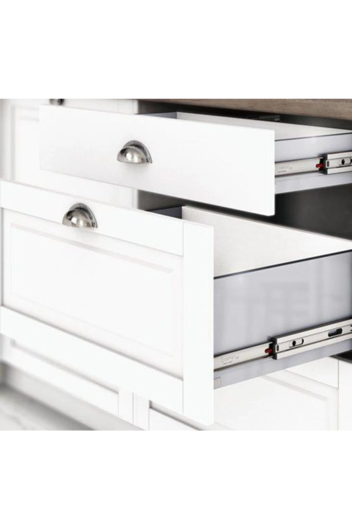 Galvanizli Teleskopik Çekmece Rayı 35x400