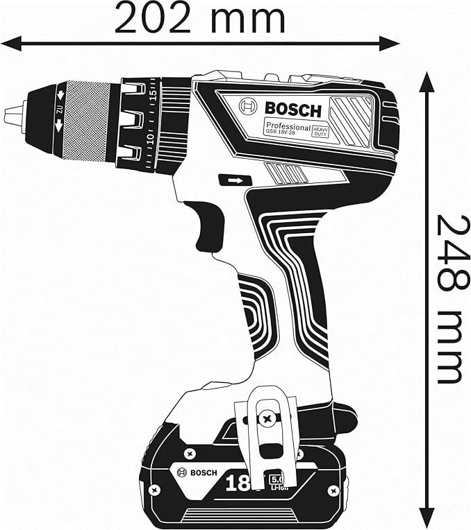 BOSCH Gsb 18v-28 Akülü Darbeli Vidalama (SOLO)0.601.9H4.000