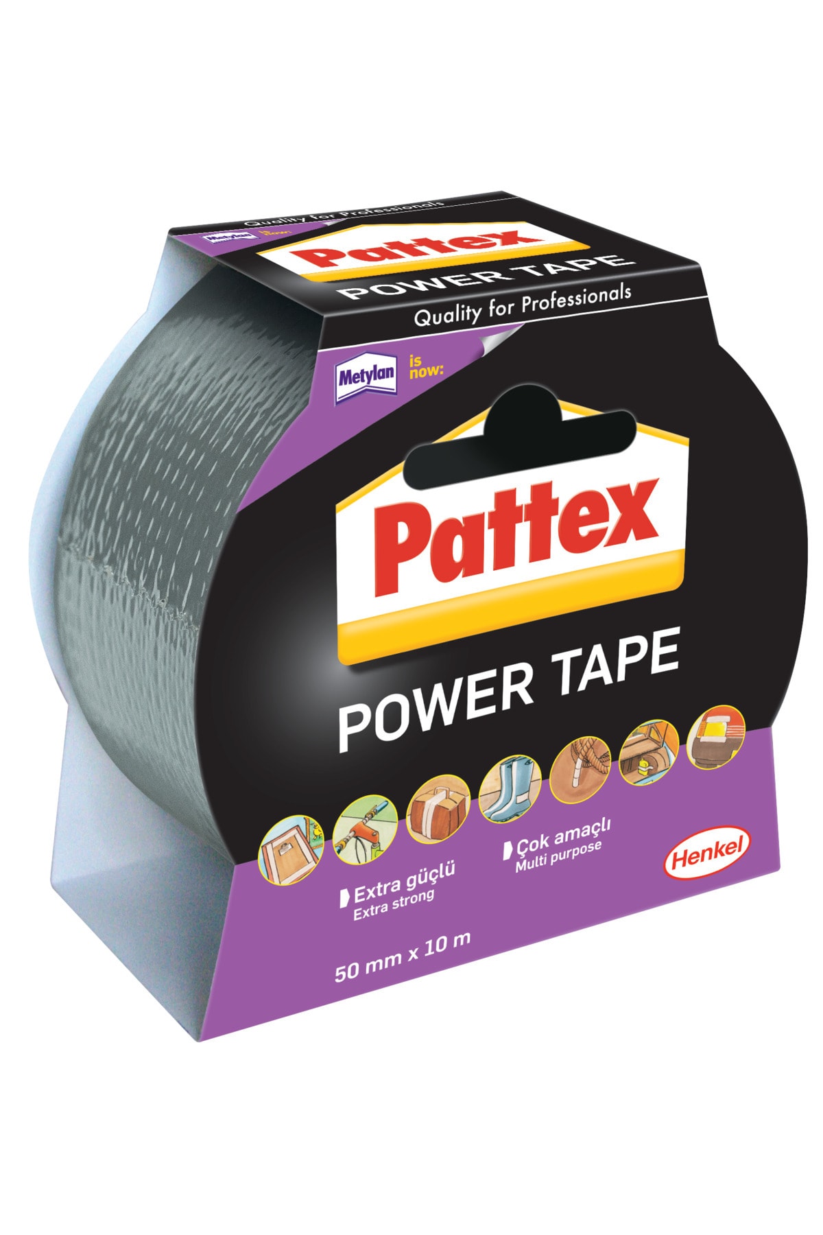 Power Tape Gri - Suya Dayanıklı Ve Güçlü Yapışkan Bant 50 Mm X 10 M